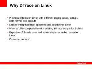 Oracle Continues With DTrace On Linux