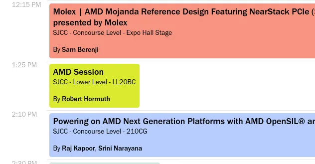 AMD sessions