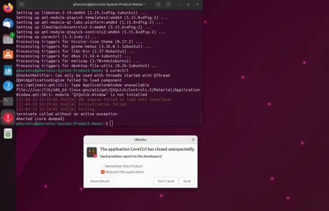 CoreCtrl on Ubuntu Linux