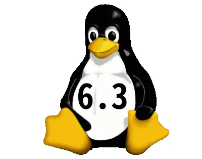 Tux celebrating Linux 6.3