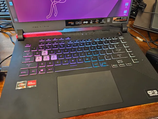 ASUS ROG laptop with Linux