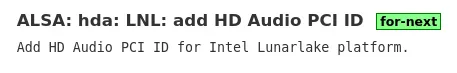 Intel Lunar Lake HD audio
