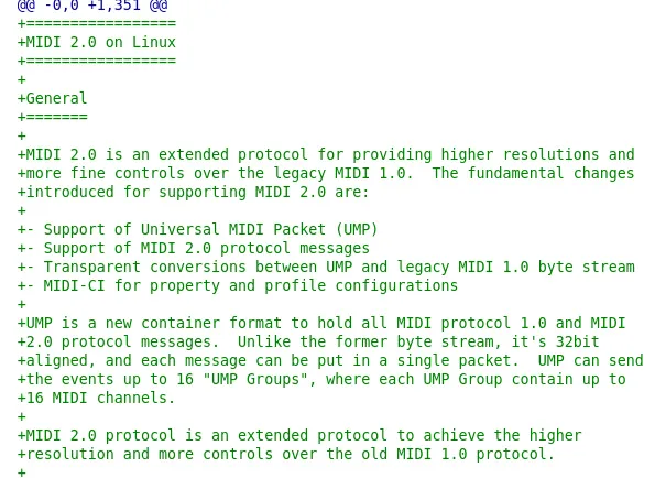 MIDI 2.0 Linux documentation