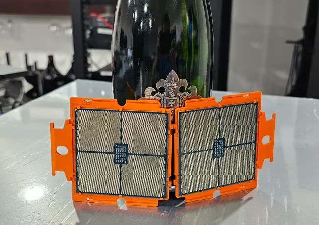 AMD EPYC Genoa CPUs with champagne