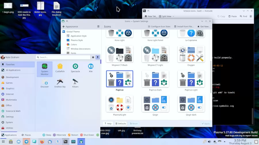 Plasma 6.0 development screenshot