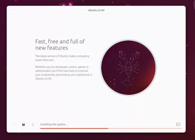 Ubuntu 23.04 install process