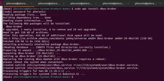 Ubuntu + Dbus-Broker