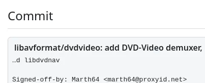 FFmpeg DVD demuxer merged