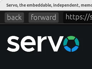 Servo back/forward buttons in web browser