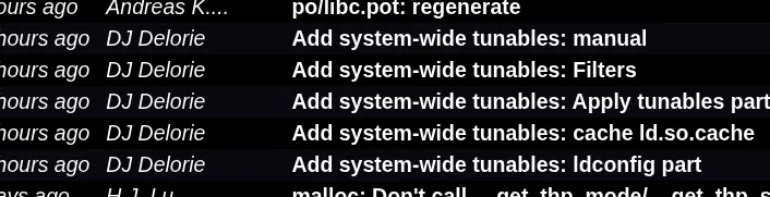 system-wide tunables commits
