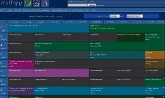 An old MythTV UI