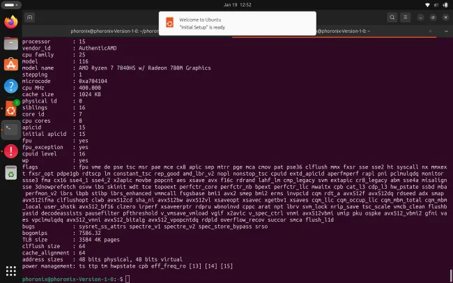 AMD Ryzen 7 7840HS on Linux