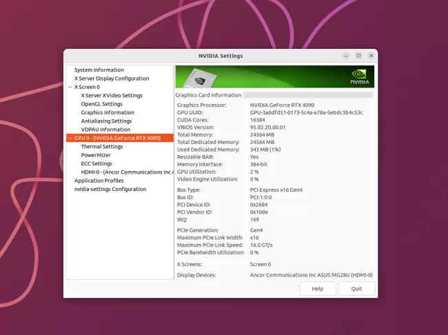 NVIDIA RTX 4090 on Linux