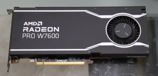 Radeon PRO W7600 card