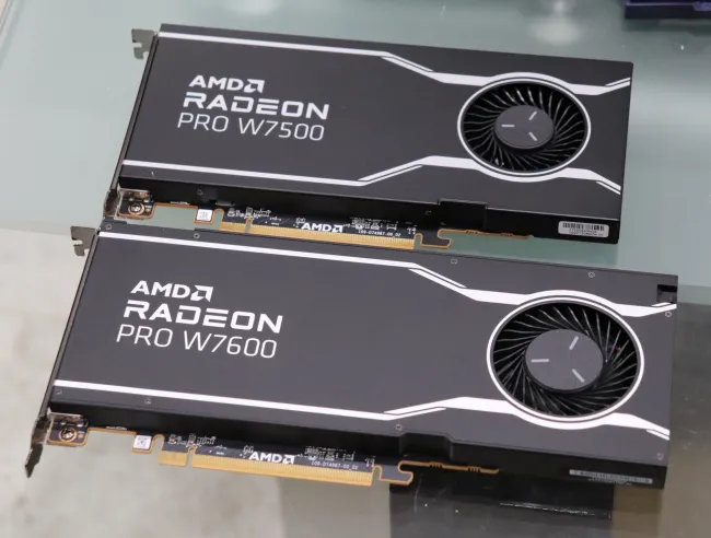 Radeon PRO W7500 + W7600 graphics cards