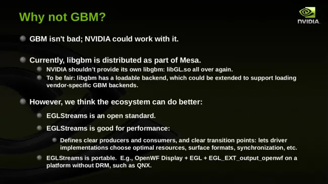 NVIDIA against GBM originally