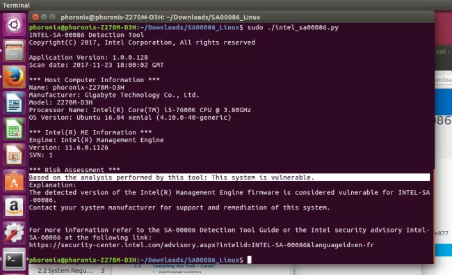 Intel Releases Linux Compatible Tool For Confirming Me Vulnerabilities Phoronix