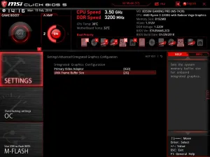 Ryzen 3 2200G Video Memory Size Testing On Linux