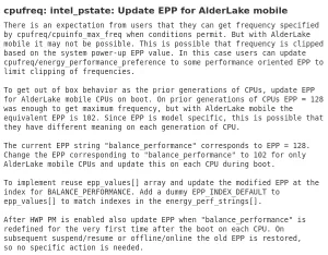 Linux 5.17 Will Have An Important Intel P-State Update For Alder Lake Mobile CPUs