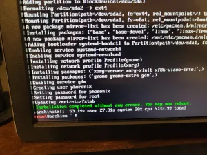 Arch Linux Installer v2.5.4 Adds Initial Swapfile Support