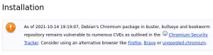 The Sad State Of Web Browser Support Currently Within Debian