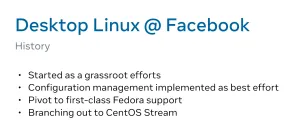 Facebook's Linux Desktop Choice Is Fedora But Ramping Up CentOS Stream