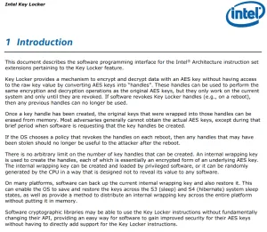 Intel Posts New Iteration Of Key Locker Support For Linux