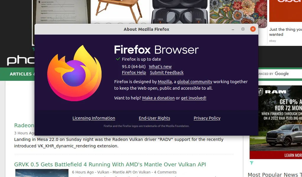 Mozilla firefox browser