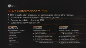 SiFive Details New Performance P650 RISC-V Core