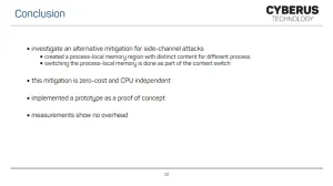 Researcher Talks Of Possible CPU Security Mitigations With No Performance Cost