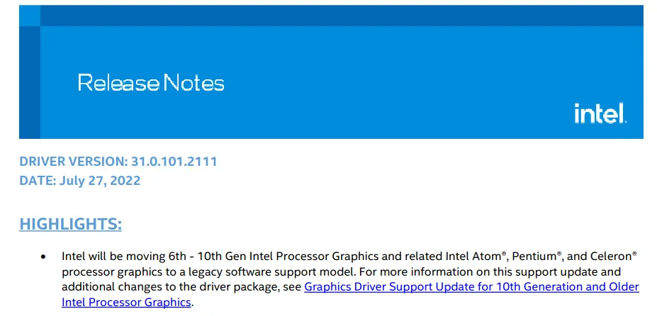 Intel atom hotsell graphics driver