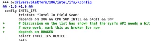 Two Months After Being Merged, Intel In-Field Scan Marked "Broken" For Linux 5.19