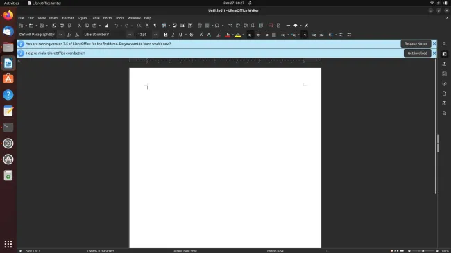 LibreOffice 7.5 Dark Mode