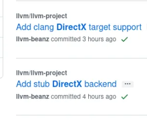 LLVM Begins Landing The Initial DirectX / HLSL Target Code