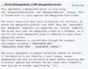 LLVM Adds An HTTP Server For Debuginfod