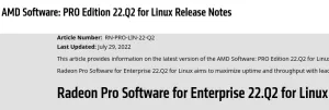 Radeon Pro Software For Enterprise 22.Q2 For Linux Released