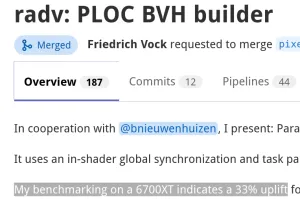 RADV PLOC BVH Builder Merged For Faster Radeon Vulkan Ray-Tracing