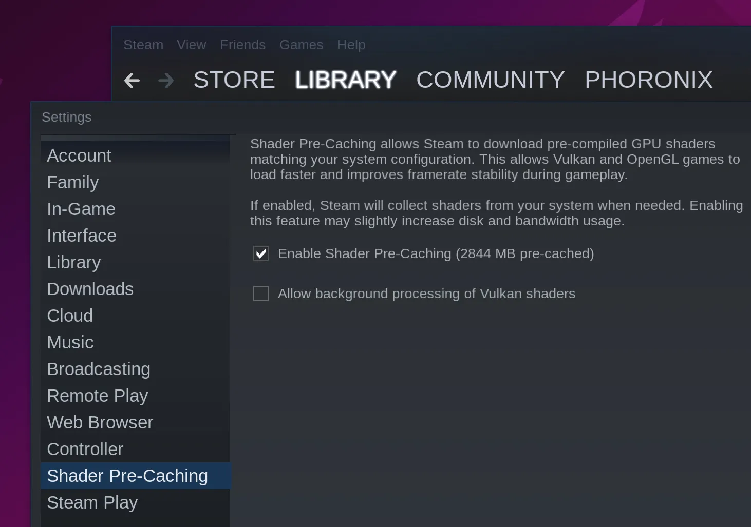 Steam Will Now Flush Its Stale Shader Cache To Help Save Space Phoronix