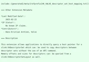 Vulkan 1.3.207 Brings Another New Extension From Valve