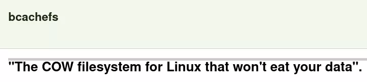 下一代 CoW 文件系统 Bcachefs 进入 Linux 内核