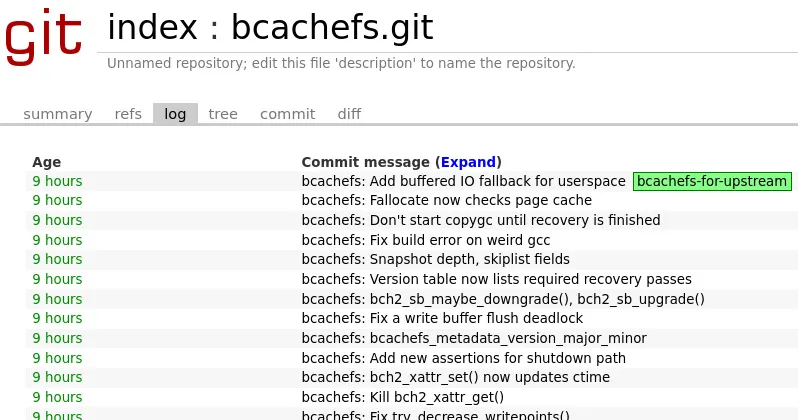 Bcachefs Git