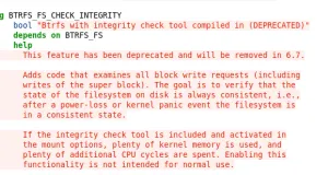 Btrfs Deprecating Its Integrity Checker Tool
