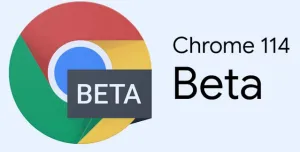 Chrome 114 beta logo
