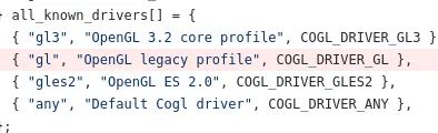 Cogl drops legacy OpenGL driver