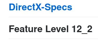 Direct3D 12 Feature Level 12_2