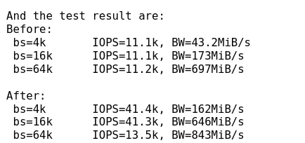 EXT4 faster direct I/O with Linux 6.3