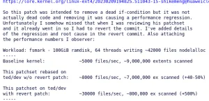 IBM Baking Some Nice Optimizations To EXT4's Multi-Block Allocator