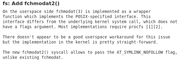 fchmodat2() system call