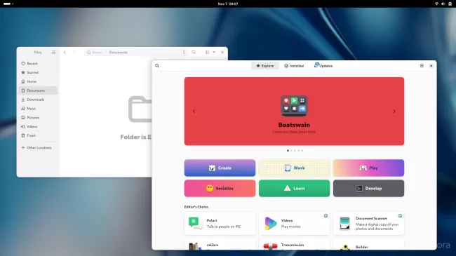 Fedora 39 with GNOME apps