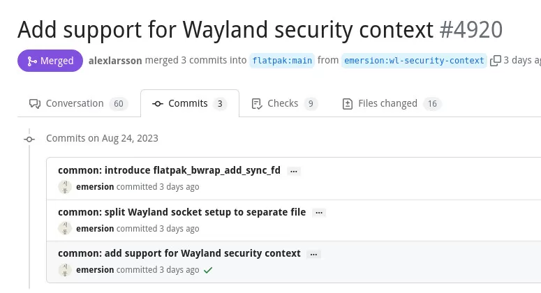 Flatpak + Wayland security